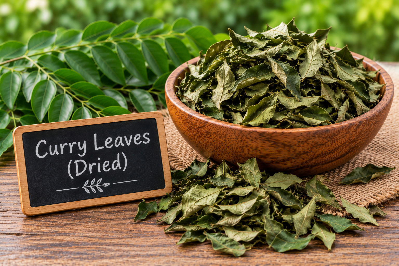 Curry Leaves (Dried) for export from India — sourced in Tamil Nadu / Karnataka