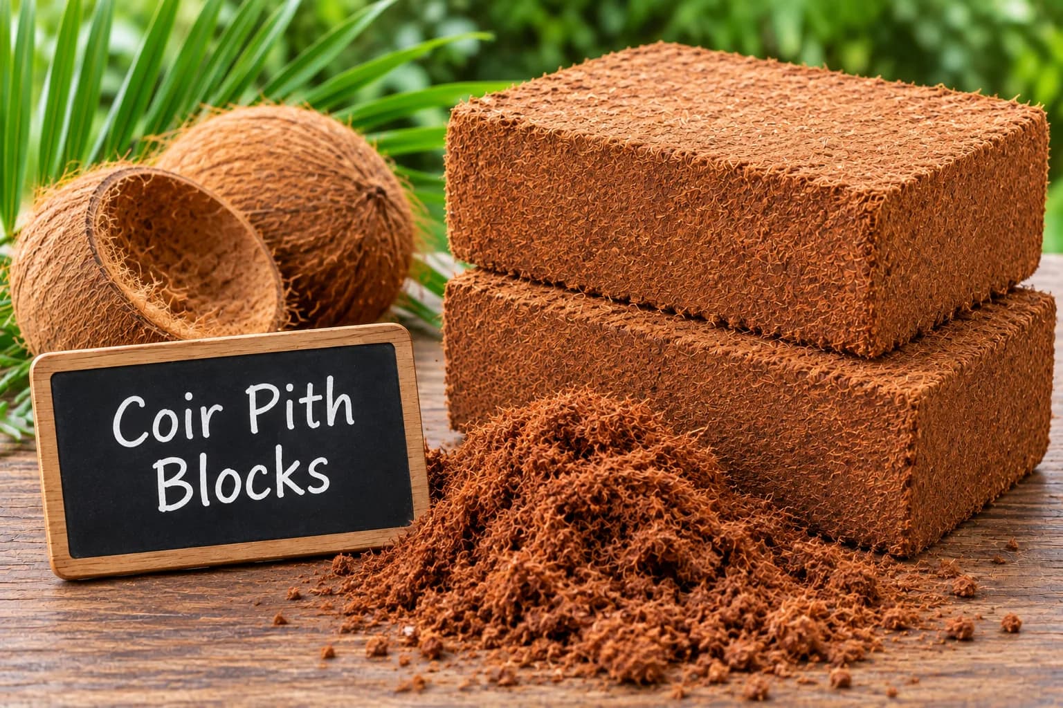 Coir Pith Blocks for export from India