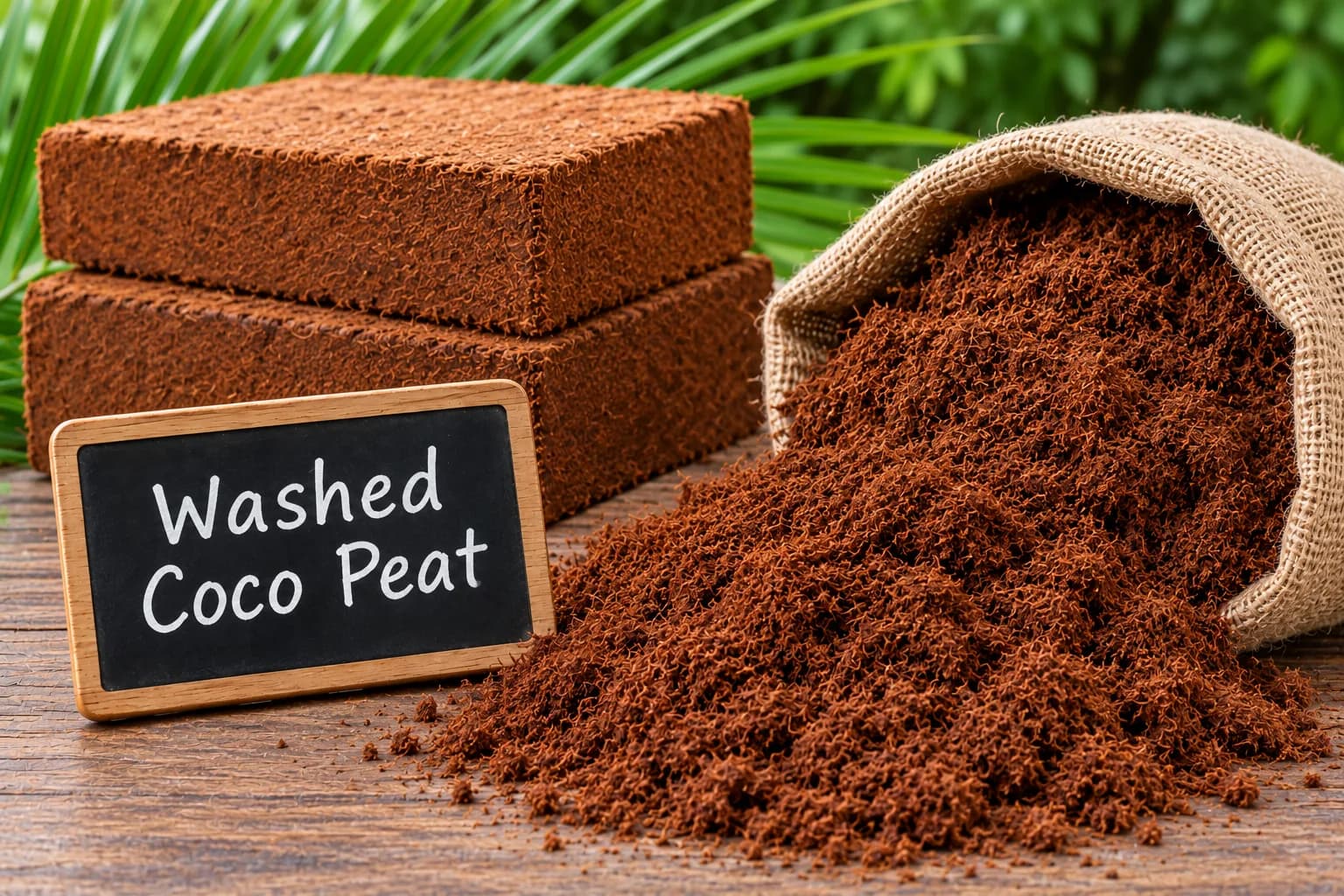 Washed Coco Peat for export from India